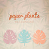 Monstera Paper Plants Background Top View Psd