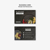 Moody Food Restaurant Business Card Concept Mock-Up Psd
