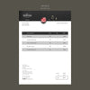 Moody Food Restaurant Invoice Concept Mock-Up Psd