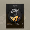 Moody Food Restaurant Poster Concept Mock-Up Psd