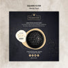 Moody Food Restaurant Square Flyer Concept Psd