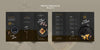 Moody Food Restaurant Trifold Brochure Concept Mock-Up Psd