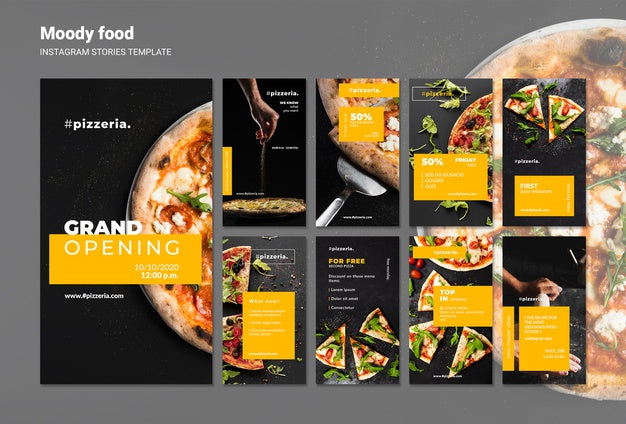 Moody Restaurant Food Instagram Stories Template Psd