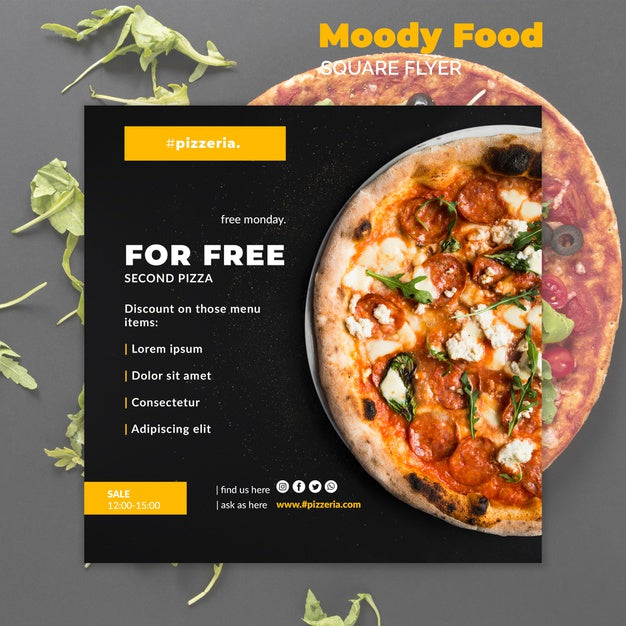 Moody Restaurant Food Mock-Up Psd