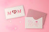 Mother'S Day Card And Envelope Concept With Mock-Up Psd