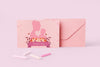 Mother'S Day Card And Envelope With Mock-Up Psd