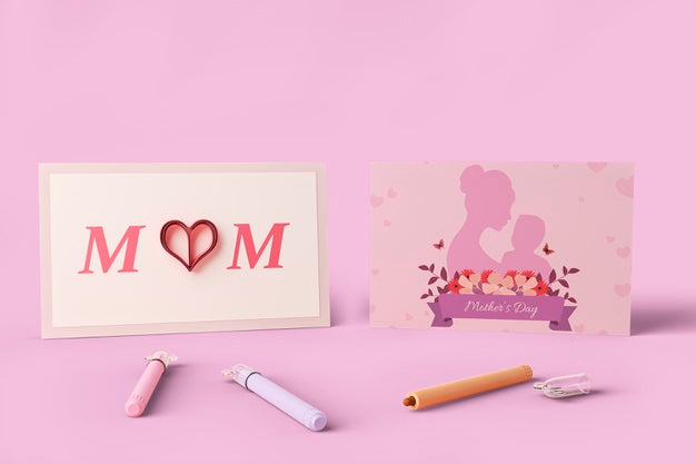 Mother'S Day Card Celebration With Mock-Up Psd