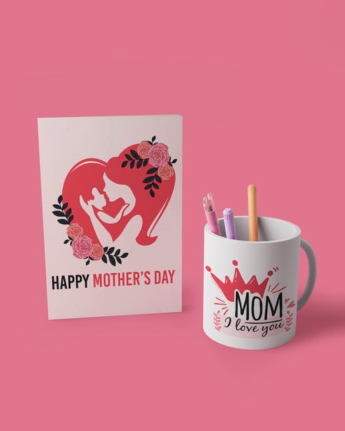 Mother'S Day Card Concept With Mock-Up Psd