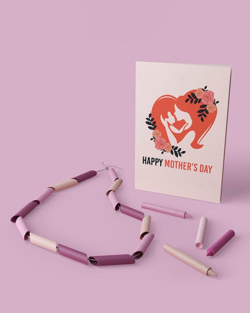 Mother'S Day Card Concept With Mock-Up Psd