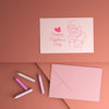 Mother'S Day Celebration Card And Envelope With Mock-Up Psd