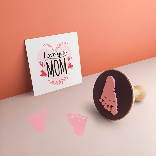 Mother'S Day Celebration Card With Mock-Up Psd