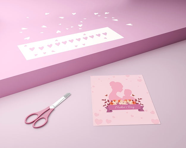 Mother'S Day Celebration Card With Mock-Up Psd