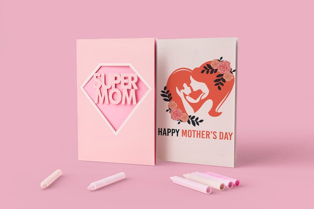 Mother'S Day Celebration Card With Mock-Up Psd