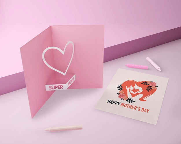 Mother'S Day Celebration Card With Mock-Up Psd