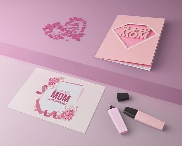 Mother'S Day Celebration Card With Mock-Up Psd