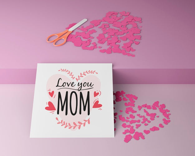 Mother'S Day Celebration Card With Mock-Up Psd