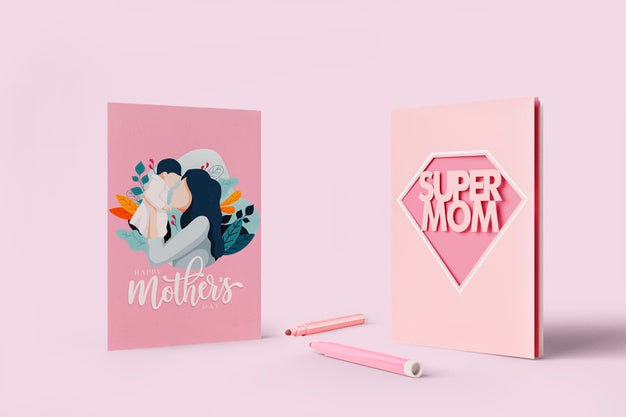 Mother'S Day Celebration Card With Mock-Up Psd