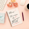 Mother'S Day Mockup Notebook With Roses Psd