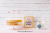 Mothers Day Mockup With Cake And Frame Psd