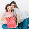Mothers Day Mockup With Daughter And Mother Looking Into Bag Psd