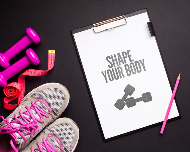 Motivational Message And Sport Equipment Beside Psd