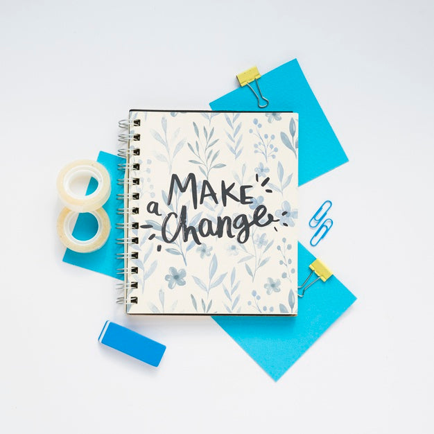 Motivational Message On Notebook Psd