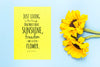 Motivational Message With Flowers Psd