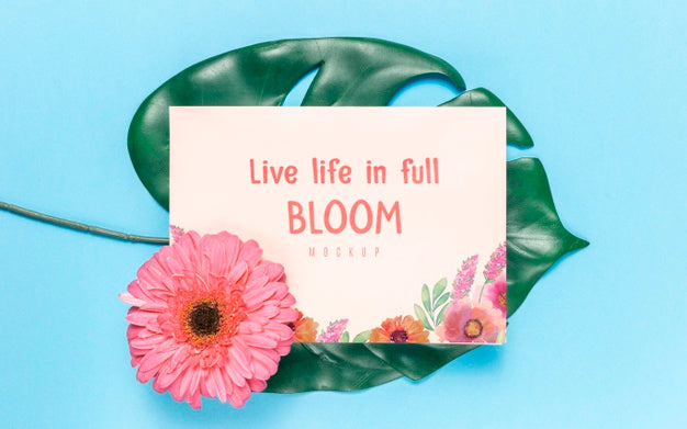 Motivational Message With Green Leaf Psd