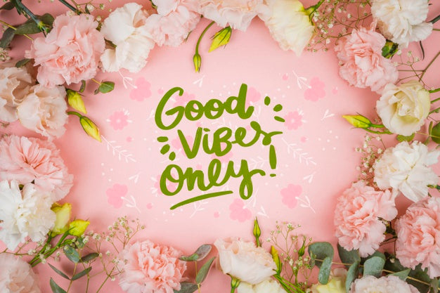 Motivational Quote Mock-Up On Cute Background Psd