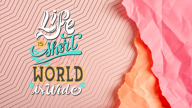 Motivational Quote On Cardboard Psd