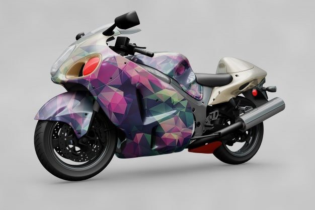 Motorbike Mockup Psd