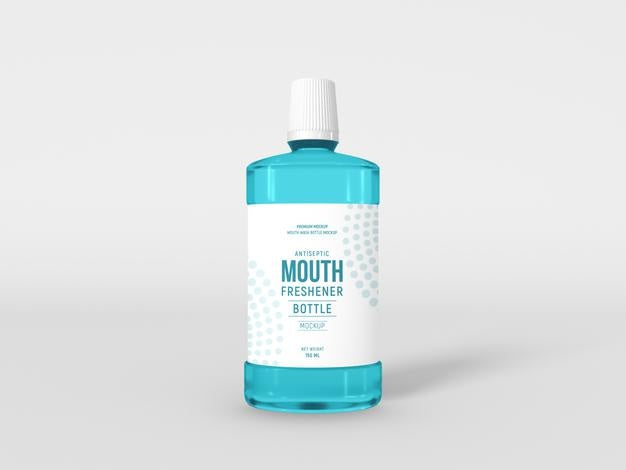 Mouth Freshner Plastic Bottle Packaging Mockup Psd