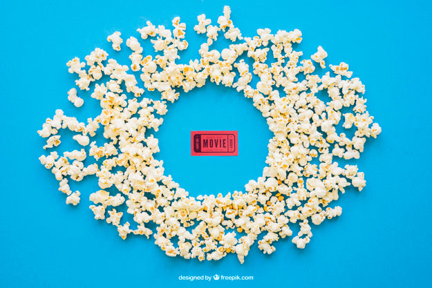 Movie Ticket In Popcorn Psd