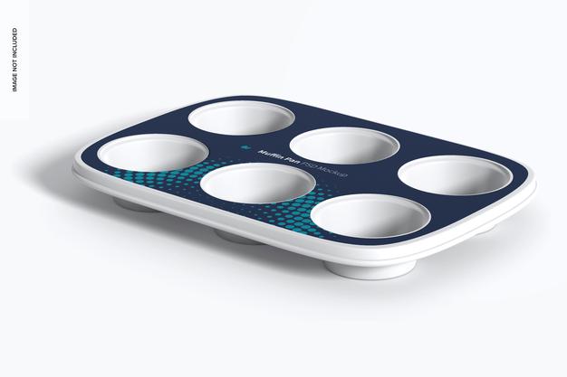 Muffin Pan Mockup View Psd