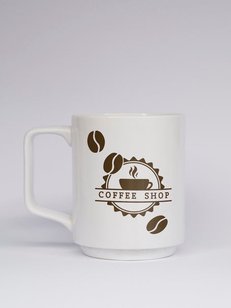 Mug Mock-Up On White Background Psd