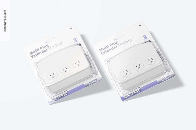 Multi Plug Extender Mockup, Dropped Psd