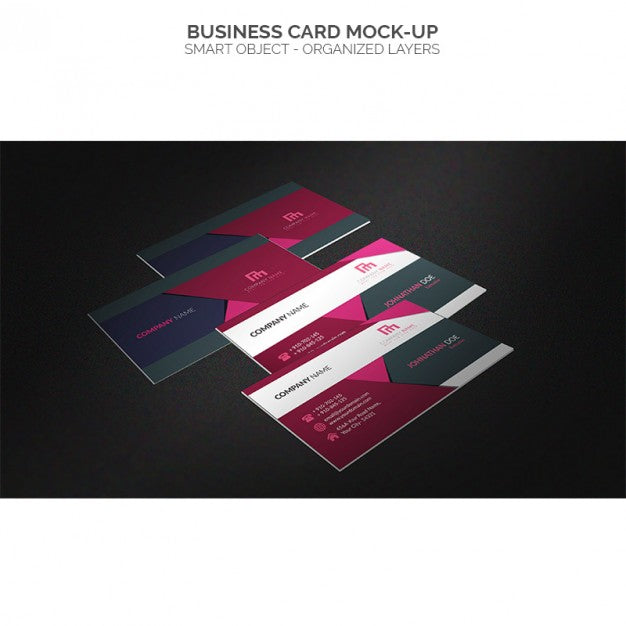 Multicolor Business Card Mock Up Psd