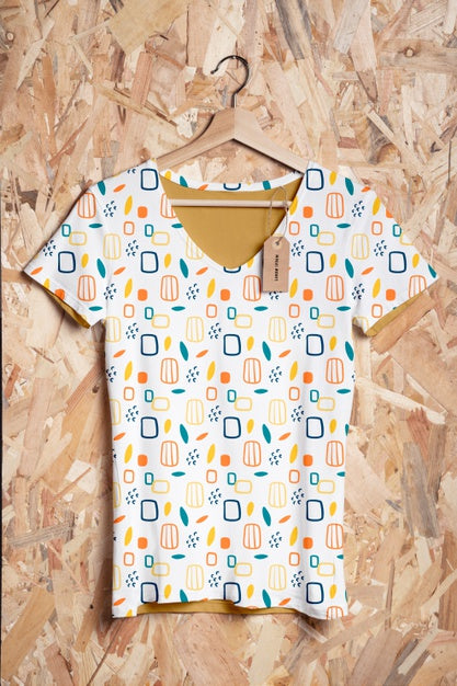 Multicolored Shirt Concept Mock-Up Psd