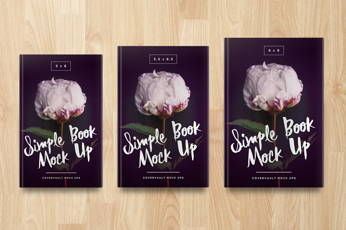 Multiple Sized Hardcover Book Psd Mockup