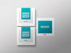 Multiple Square Business Card Mockup Psd
