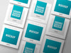 Multiple Square Business Card Mockup Psd