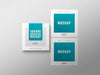 Multiple Square Business Card Mockup Psd