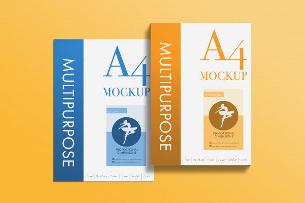 Multipurpose A4 Papers Mockup Psd