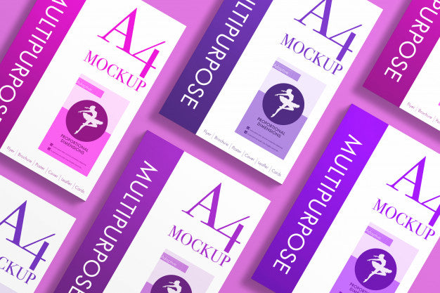 Multipurpose A4 Papers Mockup Psd