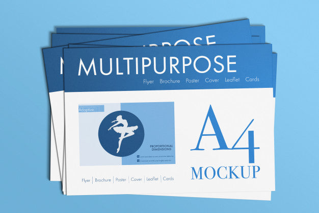 Multipurpose A4 Papers Mockup Psd