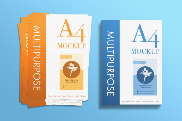 Multipurpose A4 Papers Mockup Psd