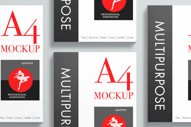 Multipurpose A4 Papers Mockup Psd