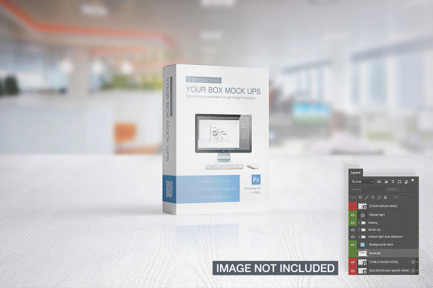 Multipurpose Product Box On A Stage Mockup Psd