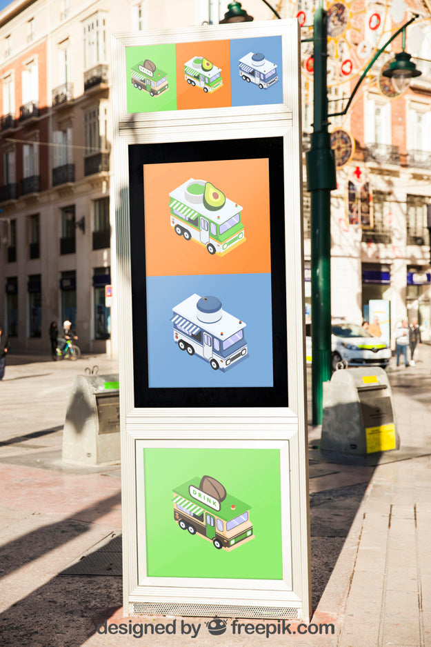 Mupi Mockup In European City Psd