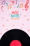 Music Disk On Musical Notes Concept Psd